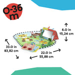 Baby Einstein Discovery Garden Tummy Time Mat & Mirror, Ages 0-6 Months, Multisensory