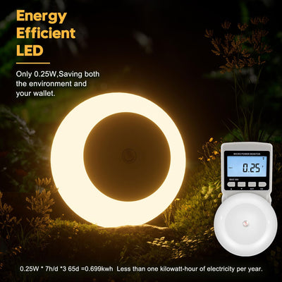 fesnne Night Light, Night Lights Plug into Wall, Dusk to Dawn Sensor Warm White Led Night Light 0.5W, 2 Pack Nightlight for Adults, Bedroom, Bathroom, Hallway, Kitchen