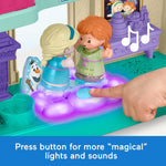 Fisher-Price Disney Frozen Arendelle Castle Playset with Lights & Sounds Little People, 2 Character Figures, Toddler Toys