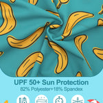 babygoal Baby Boy Banana One Piece Rash Guard Swimsuit, Long Sleeves Full Body Zipper Toddler Rashguard Swimwear Bathing Suit 18-24 Months,YZFH06-18-24M-B