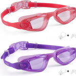 Aegend Kids Swim Goggles, Pack of 2 Swimming Goggles for Children Boys & Girls Age 3-14