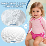 2PCS Reusable Swim Diapers - Toddler Baby Swim Diaper Washable Snap Pool Swimming Diaper Soft and Silky Waterproof Diapers for Swimming Lessons Boys and Girls