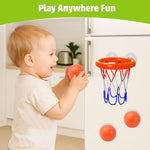 MARPPY Bath Toys - Bathtub Basketball Hoop for Kids Toddlers - Mold Free Bath Toys with Suction Cup & 3 No Hole Balls - Shower and Bathtub Toys for Toddlers - Boys Girls