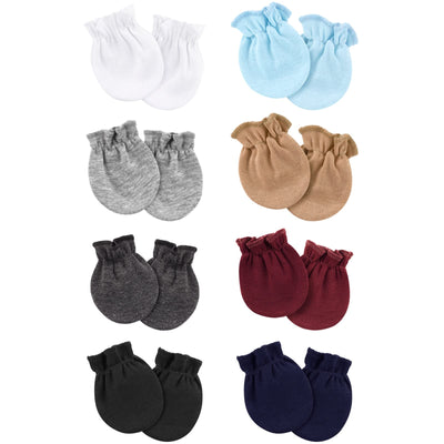 BQUBO Newborn Infant Toddler Mittens No Scratch Cotton Elastic Wrist Gloves Hypoallergenic for 0-6 Months Baby Boys Girls