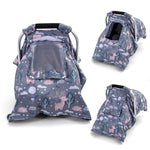 THE KENKYO Car Seat Covers for Babies, Baby Car Seat Cover for Girls Boys, Kick-Proof Newborn Carrier Canopy with Breathable Mesh Peep Window, Windproof Stroller Cover for All Seasons