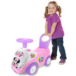 Kiddieland Disney Lights 'N' Sounds Ride-On: Minnie Mouse Kids Interactive Push Toy Car, Foot to Floor, Toddlers, Ages 12-36 Months, Large