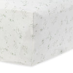 Under The Nile Organic Cotton Crib Sheet - Stork, 51" x 28"