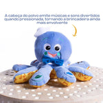 Baby Einstein Octoplush Musical Huggable Stuffed Animal Plush Toy, Learn Colors in 3 Languages, Blue, 11" Age 3 Month and up,