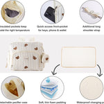Diaper Bag Backpack, Medium Maternity baby bag & Changing Pad, Insulated Pockets, Stroller Straps & Pacifier Case (Medium - Beige Bears)