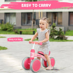 Baby Balance Bike Toys for 12-36 Months Boys Grils Baby Bike Kids Toy Toddler Bike No Pedal Best First Birthday Gifts Children Walker Infant 4 Wheels Bicycle Tarining Bike (Pink)