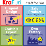 KRAFUN My First Sewing Kit for Beginner Kids Arts & Crafts, 7 Easy DIY Projects of Stuffed Animal Dolls and Plush Pillow Craft, Instructions & Felt, Gift for Girls, Boys, Learn to Sew, Embroidery