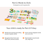 Lovevery Reading Skill Set, Learn to Read for Kindergarten and 1st Grade, Fun Phonics Games and Books, Part 2