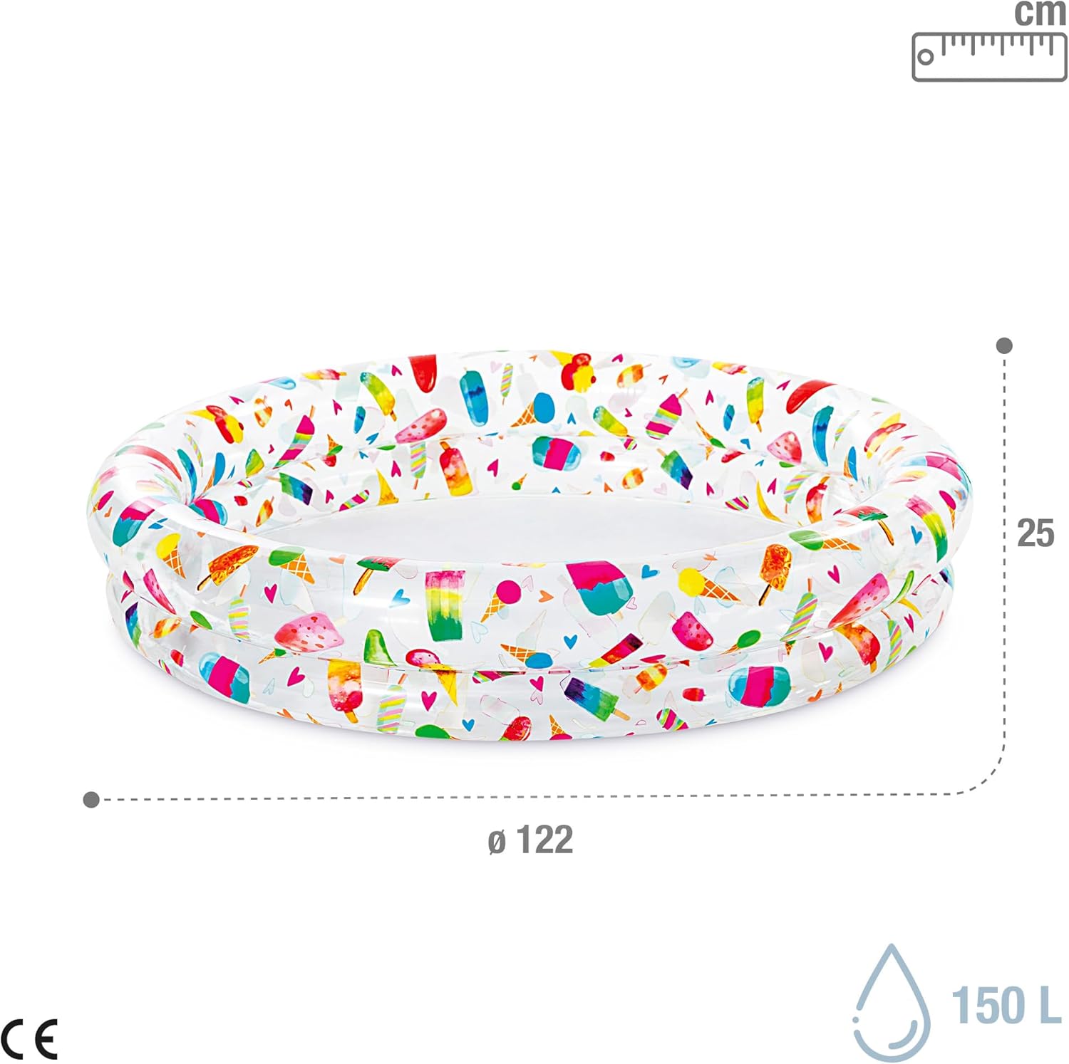 Intex Inflatable Stars Kiddie 2 Ring Circles Swimming Pool (48" X 10") [Assorted Styles]
