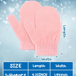Boao 5 Pairs Toddler Mittens Magic Stretch Black Kids Winter Knitted Gloves Multicolor Newborn Warm Gloves for Boys and Girls(Pink, White, Gray, Brown, Rose Red,Pink, White, Gray, Brown, Rose Red)