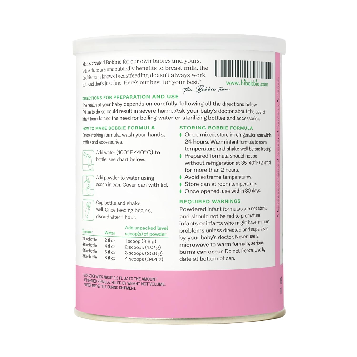 Bobbie Organic Gentle Infant Formula, Milk Based Powder with Iron, DHA, Vitamin D & 100% Lactose Like Breast Milk, For Fusiness, Crying & Digestive Health, Newborn Baby-12 Months Old, 14.1 oz, 1 Pack