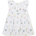 Little Me Clothes for Baby Girls' Eyelet Garden Sundress with Panty, Floral, 12 Months