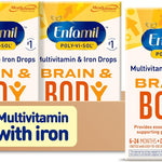 Enfamil Poly-Vi-Sol with Iron Liquid Multivitamin Drops, Supports Growth & Development*, 50mL Bottle