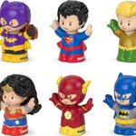 Fisher-Price Little People Toddler Toys DC Super Friends Crime-Fighting Figure Pack Set of 6 Characters for Pretend Play Ages 18+ Months (Amazon Exclusive)