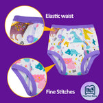 MooMoo Baby 8 Packs Potty Training Pants Cotton Absorbent Training Underwear for Toddler Baby Gir 3T