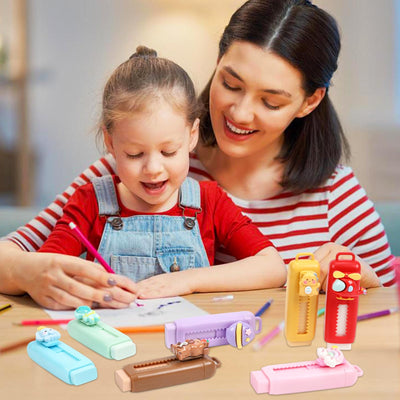 12 Pack Cute Retractable Pencil Erasers for Kids Bulk Kawaii Cartoon Fun Erasers for Teacher Class Rewards Favor School Supplies Home Office Party Gift Filling