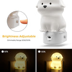 L LOHAS LED Plug in Night Light for Kids, 3D Cute Puppy Night Lights with Dusk to Dawn Sensor, RGB+Soft White 3000K Dog Night Light, Christmas Birthday Gift Nightlight for Kids, Room Decor