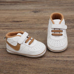 Clowora Unsex Baby Shoes Boys Girls Infant Sneakers Non-Slip Soft Rubber Sole Toddler Crib First Walker Lightweight Shoes (A03/Khaki,3-6 Months)