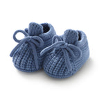 DovFanny Baby Booties Newborn Baby First Shoes Cozy Warm Knit Soft Booties for Toddler Infant Boy Girl (Navy Blue, Infant, 0 Months, Age Range, US Footwear Size System, 3 Months, Medium)