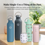 Lifefactory 16-Ounce Stainless Steel Vacuum-Insulated Tumbler, Stone Gray