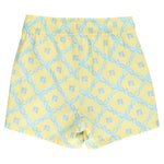 RUGGEDBUTTS Boys UPF50+ Stretch Neon Swim Trunks - Banana Coastal Charm, 3-6m