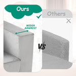 Zorvoxz Kids Couch, 2-in-1 Toddler Chair Comfy 1-3 Years Old, Convertible Kids Chair, Toddler Couch Sofa, Kid Sofa to Lounge Bed for Boys and Girls Gifts, Kids Recliner, Grey