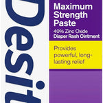 Desitin Maximum Strength Baby Diaper Rash Cream, 40% Zinc Oxide, Hypoallergenic No Added Parabens & Dyes, Protects & Relieves Baby’s Skin for Up to 12 Hours, Prevents Diaper Rash, 4.8 oz Tube