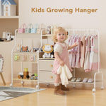 BBLIKE Diaper Caddy Organizer with Hanging Rack - 3 Tier Rolling Utility Cart with Drawers and Dividers for Baby Bottle Storage - Bedside Cart for Changing Station, Crib, Nursery, Bedroom, Beige