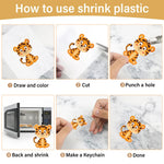 CRTWDMAN 161 Pcs Shrink Paper Keychain Kit,with 30 Pcs Shrinky Plastic Sheets 7.9"x5.7",Hole Punch,Lobster Clasps,Jump Rings DIY Crafts for Adults and Teens