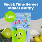Amara Organic Fruit Bites Apple Kale - No Artificial Colors/Dyes, Added Sugar, Dairy-Free Fruit Snacks, Made with Organic Whole Foods, Healthy Fruit Snacks for Kids - 6 Pack