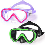 Water Space 2 Pack Swim Goggles Swimming Goggles for Kids Youth Boys Girls Aged 3-6 4-7 6-14, Anti-Fog Waterproof Panoramic View Anti-UV Clear Wide Vision, Toddler Swimming Glassese Without Leaking