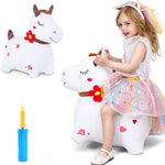 iPlay, iLearn Bouncy Pals Dinosaur Hopper Toy 2 Year Old Boy, Toddler Plush Bounce Animals, Ride on Bouncing Triceratops for Kids, Outdoor Hopping Horse Bouncer, Cool Birthday Gifts 3 4 5 6 Yr Girls