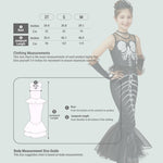 Spooktacular Creations Child Girl Mermaid Skeleton costume, Mermeid Costume for Girls Halloween Dress Up Parties (Small (5-7yr))