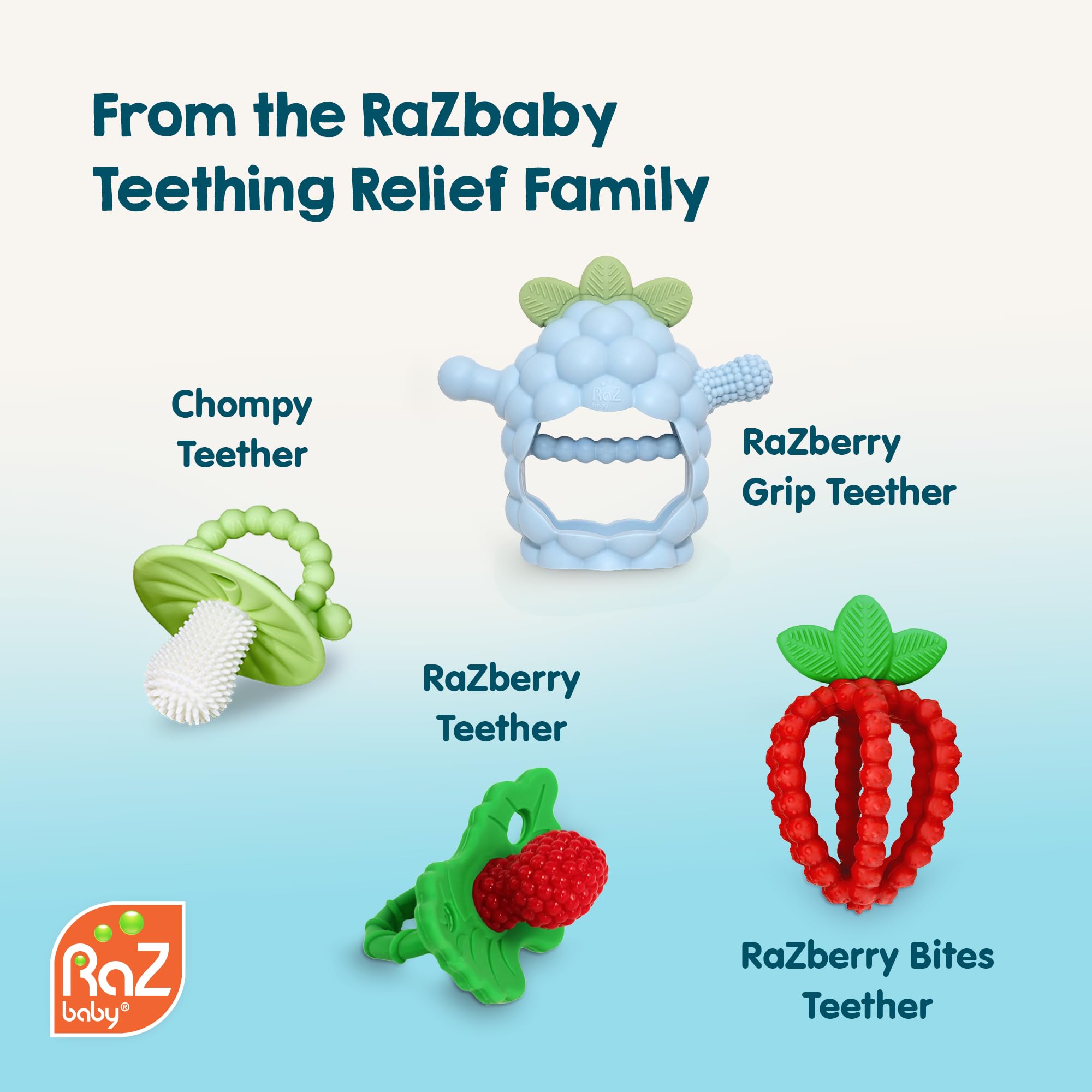 RaZbaby RaZberry Grip Silicone Teether Toy for 3M+ - Teethers - RAZBABY ...