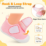FEETCITY Baby Walking Shoes Boys Girls Baby Slip On Shoes Infant Barefoot Sneakers Lightweight Wide Infant Crib Shoe Pink