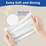 MATERN'ELLA Adult Wet Wipes, Cleansing Wash Cloths for Elderly Care, 99% Water Wipes for Incontinence, Personal Bath, Alcohol-Free, 4 Flip-Top Packs(320 Wipes Total)