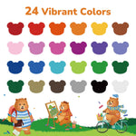 JUPITEARTH 24 Color Twist Crayons for Toddlers 1-3 and Kids 4-8, Non-Toxic Washable Crayons 2-4, Ultra-Silky Easy-Grip Art Supplies, Ideal Coloring Gift for Boys and Girls