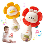 weirtoya 2 PCS Baby Rattles Teething Toys 3-6 Month, Baby Toys for 0-6 Months Infant Toy Sensory Toys with Beads Grasping Shaker, Newborn Must Haves Montessori Toys Babies Gifts