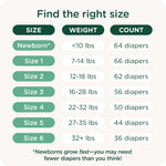 Our Diapers | The First EWG Verified & Microbiome-Friendly Diaper | 12-Hour Leak Protection | Made with Organic Cotton & Plant-Derived Materials | Totally Chlorine Free | Size NB (<10 lbs) 32 Count