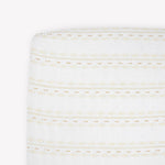 Little Unicorn Premium Crib Sheet | Breathable & Super-Soft Muslin Fabric (Gold Diamond-Stripe)