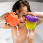 Ubbi Translucent Interchangeable Bath Toys for Baby and Toddler, Colorful Mix and Match Baby Bathtub Toys, Set of 4
