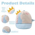JANGANNSA Baby Duck Cap Infant Kids Sun Hat Bear Cute Cartoon Caps Spring Summer 6-24Months (Blue Dinosaur)