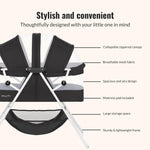 Dream On Me Karley Bassinet, Award Winner Lightweight Travel Baby Bassinet, Foldable Bedside Sleeper, Adjustable Double Canopy, Spacious Design, Soft Fabric, Storage Basket – Black
