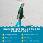 SwimZip Sun Hat with Neck Flap | UPF 50+ Protection for Baby, Toddler, and Kids Mint Green