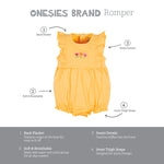 Onesies Brand Baby Girls 3-Pack Romper, Fox, 18 Months