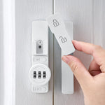 INIRET White 180 Degree Barn Door Lock,Mechanical Password Lock,Flip Latch with Combination,3 Digit Password Keyless,Protect Privacy,for Barn Door,Windows,Garden,Cabinets,Bathroom,and Sliding Door